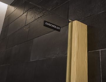 DUSCHOLUX AIR WOOD stěna walk-in 120x200 cm, pravá, dřevo Accoya natural/čiré sklo 526.20541200.751 Obrázek - fotka