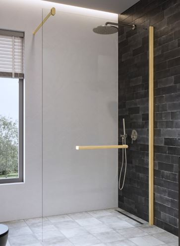 DUSCHOLUX AIR WOOD stěna walk-in 120x200 cm, pravá, dřevo Accoya natural/čiré sklo 526.20541200.751 Obrázek - Hlavní obrázek