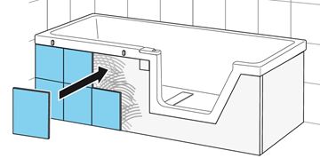 DUSCHOLUX STEP-IN PURE čelní a boční panel k vaně, k obložení 699.300101 Obrázek - fotka