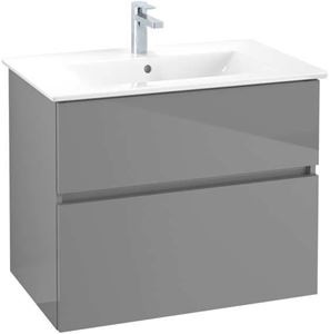 VILLEROY & BOCH VERITY LINE skříňka pod umyvadlo 75,5x48,2x61,8 cm, 2 zásuvky, Glossy Grey