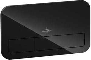 VILLEROY & BOCH VICONNECT 200G ovládací tlačítko pro dvě splachování, sklo, Glossy Black