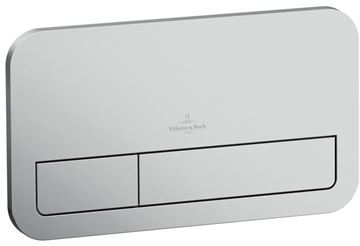 VILLEROY & BOCH VICONNECT 200S ovládací tlačítko pro dvě splachování, plast, kartáčovaný chrom