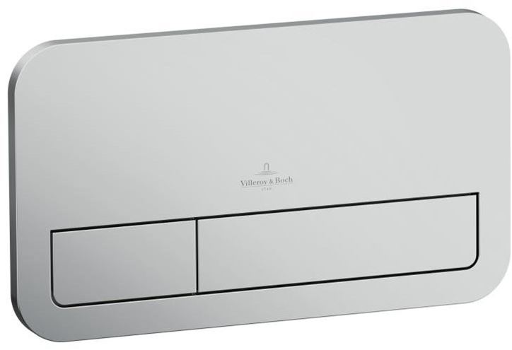 VILLEROY & BOCH VICONNECT 200S ovládací tlačítko pro dvě splachování, plast, kartáčovaný chrom 92249069 Obrázek - Hlavní obrázek
