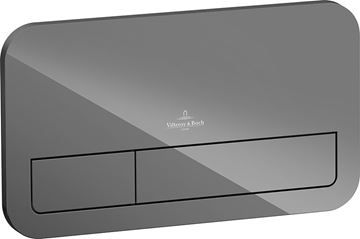 VILLEROY & BOCH VICONNECT 200G ovládací tlačítko pro dvě splachování, sklo, Glossy Grey