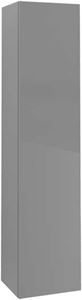 VILLEROY & BOCH VERITY LINE vysoká skříňka 40x34,2x174,3 cm, 1 dvířka, panty vlevo, Push-open, Glossy Grey