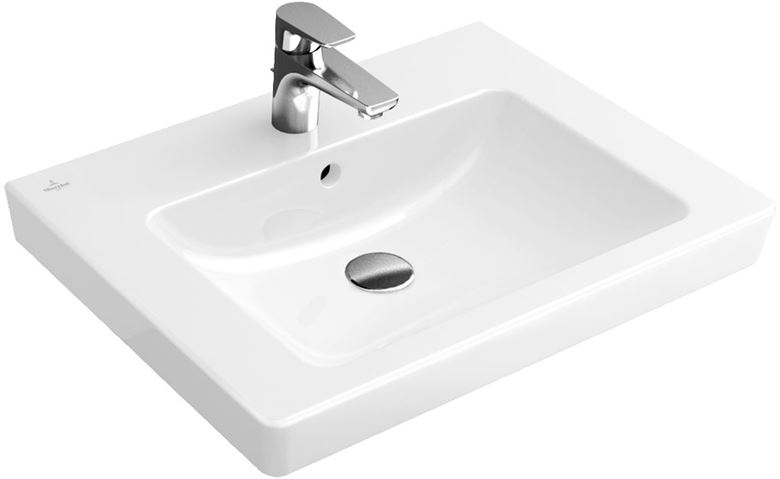 VILLEROY & BOCH SUBWAY 2.0 umyvadlo 60 cm, s otvorem pro baterii a přepadem, broušené, alpská bílá 71136G01 Obrázek - fotka