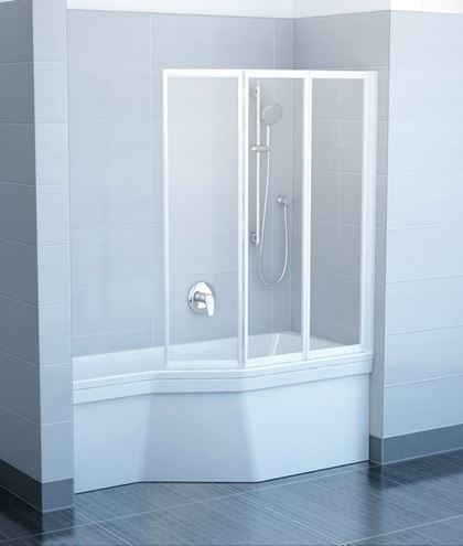 CONCEPT 50 VS3 vanová zástěna 130x140 cm, skládací, bílá/plast santro PT-VS3-130 WS Obrázek - Hlavní obrázek