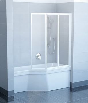 CONCEPT 50 VS3 vanová zástěna 130x140 cm, skládací, bílá/plast santro