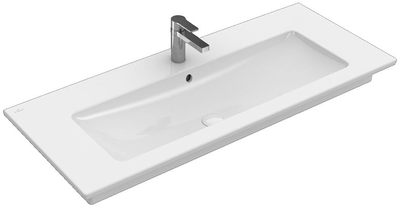 VILLEROY & BOCH VERITY LINE umyvadlo 120 cm, s otvorem pro baterii a přepadem, alpská bílá 4A12CL01 Obrázek - fotka