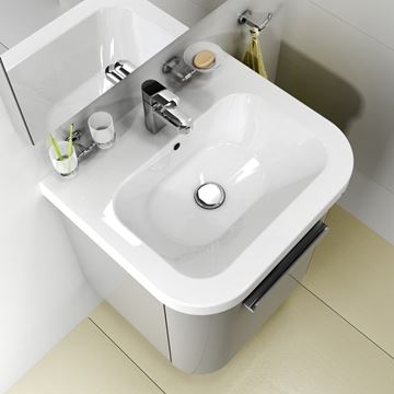 RAVAK CHROME umyvadlo 55 cm, s otvorem pro baterii a přepadem XJG01155000 Obrázek - fotka