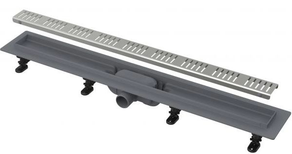 EASY sprchový žlab 950 mm, do prostoru i ke stěně, boční odtok D 40, rošt, plast/nerez ocel EPZ10-950 Obrázek - Hlavní obrázek