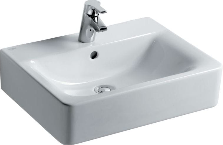 IDEAL STANDARD CONNECT CUBE umyvadlo 55 cm, s otvorem pro baterii a přepadem, Ideal Plus E7139MA Obrázek - Hlavní obrázek