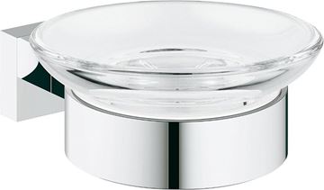 GROHE ESSENTIALS CUBE mýdlenka, nástěnná, sklo, chrom