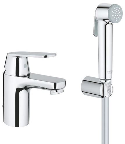 GROHE EUROSMART COSMOPOLITAN umyvadlová stojánková baterie, s bidetovou sprškou, chrom 23125000 Obrázek - Hlavní obrázek