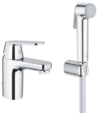 GROHE EUROSMART COSMOPOLITAN umyvadlová stojánková baterie, s bidetovou sprškou, chrom