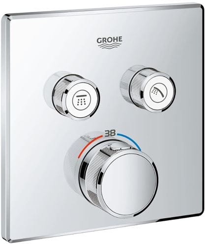GROHE GROHTHERM SMARTCONTROL podomítková termostatická baterie, pro 2 spotřebiče, Water Saving, chrom 29124000 Obrázek - Hlavní obrázek