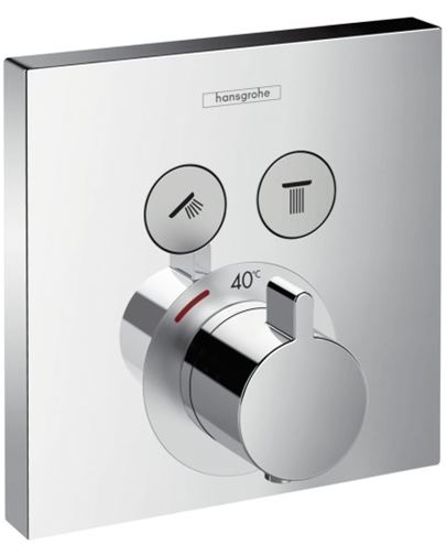 HANSGROHE SHOWER SELECT podomítková termostatická baterie, pro 2 spotřebiče, chrom 15763000 Obrázek - Hlavní obrázek