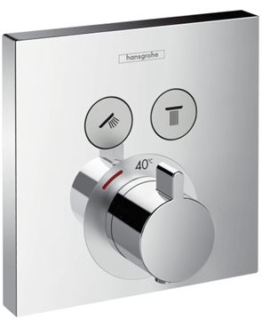HANSGROHE SHOWER SELECT podomítková termostatická baterie, pro 2 spotřebiče, chrom