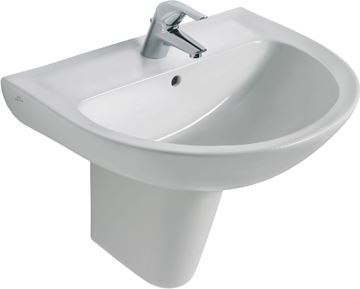 IDEAL STANDARD EUROVIT umyvadlo 55 cm, s otvorem pro baterii a přepadem W332601 Obrázek - fotka