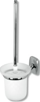 NOVASERVIS ORFEUS WC štětka, nástěnná, sklo, chrom