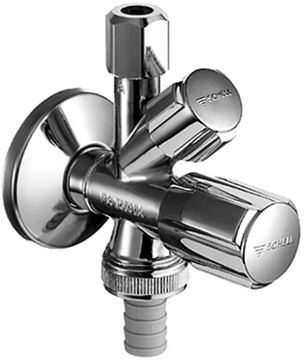SCHELL COMFORT kombinovaný rohový ventil 1/2"x3/8"x3/4", chrom