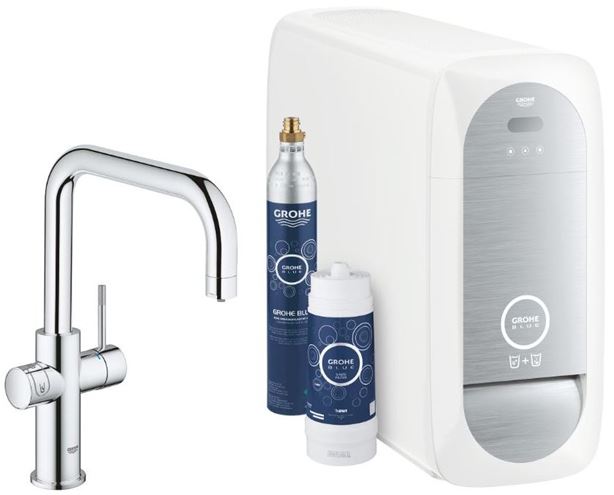 GROHE BLUE HOME dřezová elektronická baterie, s filtračním a chladícím zařízením, Bluetooth, napájení ze sítě, chrom 31456001 Obrázek - Hlavní obrázek