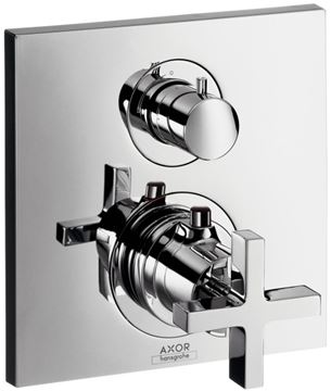 AXOR CITTERIO podomítková termostatická baterie, pro 2 spotřebiče, chrom