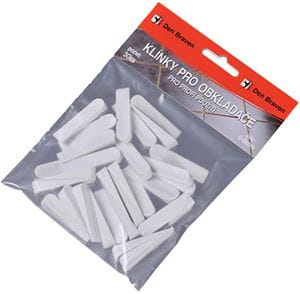 DEN BRAVEN klínky 0-8mm pro obkladače, bílá