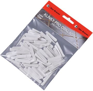 DEN BRAVEN klínky 0-4mm pro obkladače, bílá