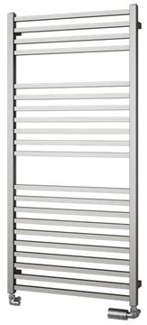 ISAN MELODY QUADRAT INOX koupelnový radiátor 1255/600, topná tyč s regulátorem, nerez