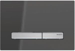 GEBERIT SIGMA 50 ovládací tlačítko pro dvě splachování, zinek/sklo, chrom/kouřové sklo