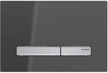 GEBERIT SIGMA 50 ovládací tlačítko pro dvě splachování, zinek/sklo, chrom/kouřové sklo
