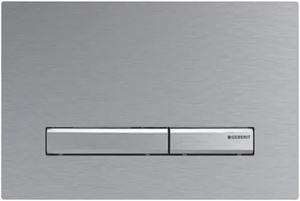 GEBERIT SIGMA 50 ovládací tlačítko pro dvě splachování, easy-to-clean, zinek/mosaz, chrom/kartáčovaný chrom