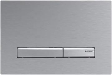 GEBERIT SIGMA 50 ovládací tlačítko pro dvě splachování, easy-to-clean, zinek/mosaz, chrom/kartáčovaný chrom