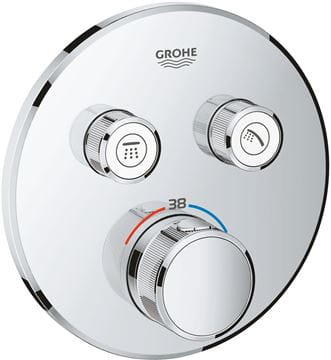 GROHE GROHTHERM SMARTCONTROL podomítková termostatická baterie, pro 2 spotřebiče, Water Saving, chrom