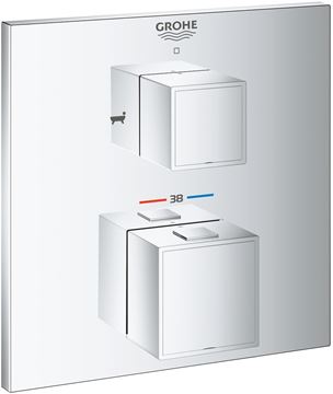 GROHE GROHTHERM CUBE podomítková termostatická baterie, pro 2 spotřebiče, chrom