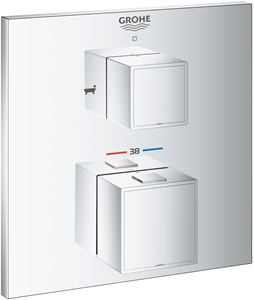 GROHE GROHTHERM CUBE podomítková termostatická baterie, pro 2 spotřebiče, chrom