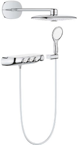 GROHE RAINSHOWER SMARTCONTROL DUO 360 sprchový set s termostatickou baterií, horní sprcha, ruční sprcha se 2 proudy, hadice, držák, chrom 26443000 Obrázek - Hlavní obrázek