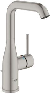 GROHE ESSENCE NEW umyvadlová stojánková baterie, s odtokovou soupravou, Water Saving, supersteel