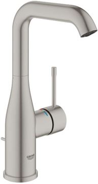 GROHE ESSENCE NEW umyvadlová stojánková baterie, s odtokovou soupravou, Water Saving, supersteel
