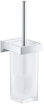 GROHE SELECTION CUBE WC štětka, nástěnná, sklo, chrom