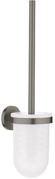 GROHE ESSENTIALS WC štětka, nástěnná, sklo, kartáčovaný hard graphite