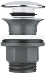 GROHE umyvadlová výpust, click-clack, s přepadem, chrom