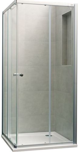 CONCEPT 100 sprchový kout 80x80 cm, rohový vstup, posuvné dveře, bílá/sklo čiré PTA20102.055.322 Obrázek - Hlavní obrázek