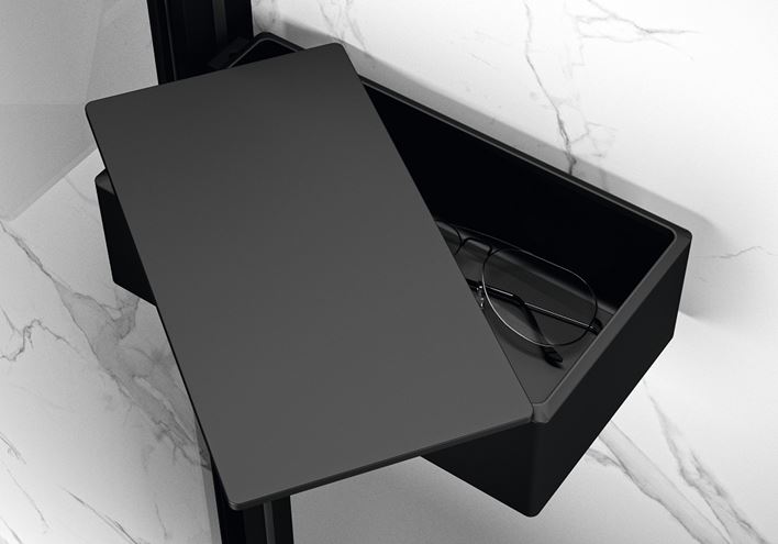 HÜPPE SELECT+ DRYBOX odkládací box s víkem 213 mm, na sprchový kout, černá SL2201123 Obrázek - Hlavní obrázek