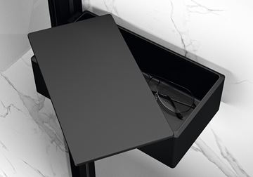 HÜPPE SELECT+ DRYBOX odkládací box s víkem 213 mm, na sprchový kout, černá