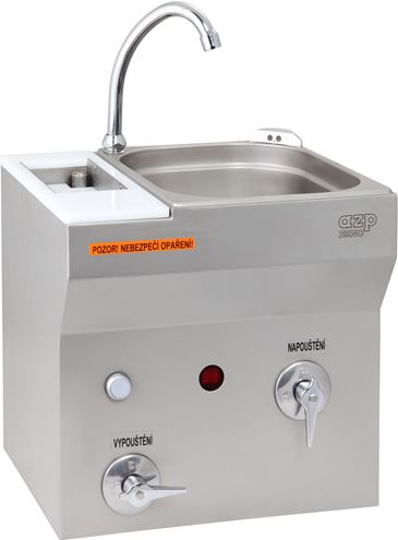 AZP BRNO umyvadlo 38 cm, se senzorovou baterií a sterilizátorem, napájení ze sítě, nerez AUM 07S.2 Obrázek - Hlavní obrázek
