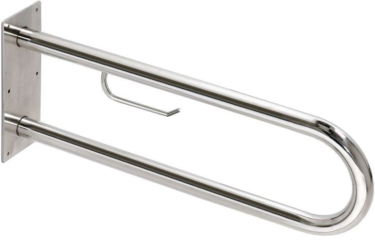AZP BRNO REHA madlo 600 mm, s držákem toaletního papíru, lesklá nerez R1054601TP Obrázek - Hlavní obrázek
