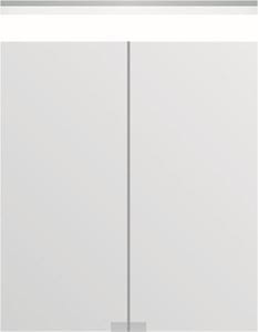 TIMERA GASPRA HSGV zrcadlová skříňka vestavná 60x74,7x15 cm, osvětlení, s vypínačem a el. zásuvkou, hliník, stříbrná