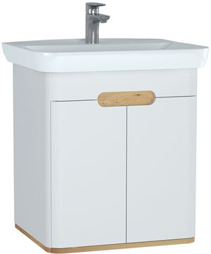 VITRA SENTO skříňka s umyvadlem 63x48,5x68,5 cm, 2 dvířka, s osvětlením, white mat